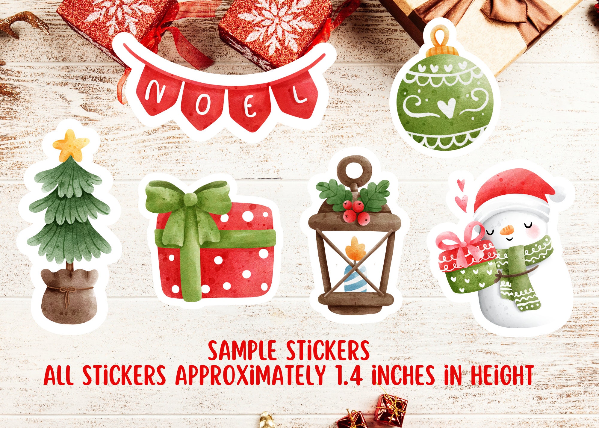 Printable Christmas Snowmen Stickers, Printable Christmas Ornament Stickers, Snowmen Planner