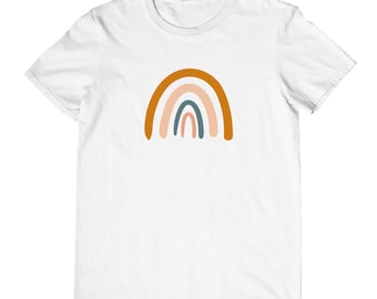 T-Shirt Enfant Durable Unisexe - Plusieurs Coloris - Arc-En-Ciel Centre - Orange