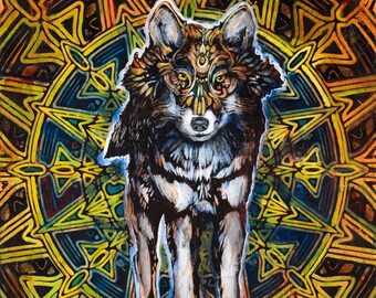 Wolf Spirit I Mandala Archival Fine Art Print