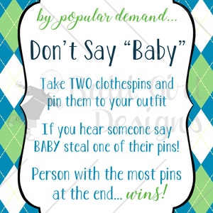 Golf Theme Baby Shower Printable Set of Games