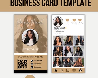 Mall för skönhetsvisitkort på Instagram: DIY Canva QR-koddesign