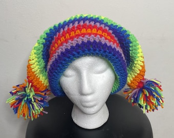 Crochet Jester Hat [Multiple Colors]