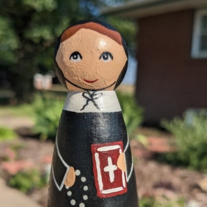 St. Elizabeth Ann Seton wooden peg doll