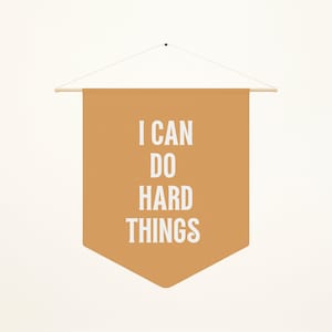 I Can Do Hard Things Wall Pennant Banner, Nursery Decor, Quote wall art, Classroom Decor, Playroom Wall Art, Kids Room Decor, Wall Hanging