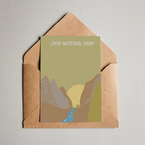PRINTABLE DIGITAL DOWNLOAD: Zion National Park postcard, digital download postcard