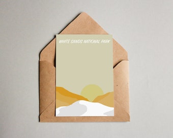 PRINTABLE DIGITAL DOWNLOAD: White Sands National Park postcard, digital download postcard