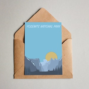 TÉLÉCHARGEMENT NUMÉRIQUE IMPRIMABLE: Carte postale du parc national de Yosemite, carte postale à télécharger numérique