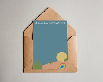 PRINTABLE DIGITAL DOWNLOAD: Yellowstone National Park postcard, digital download postcard