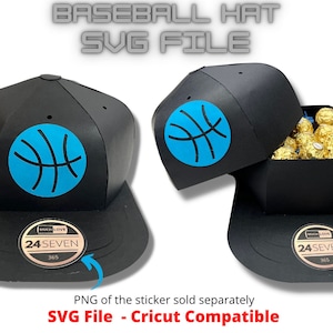 Baseball Mütze SVG | Baseball Mütze SVG | Leckerlibox SVG | Baseball Cap Digitale Datei | Cricut design Space Compatible