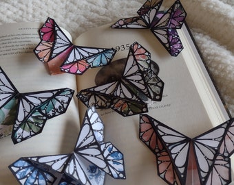 Paper Origami Butterfly Corner Bookmark Choose Your Own Design Gift for  Readers 