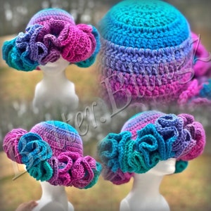 Custom Order Ruffle beanie Crochet hat