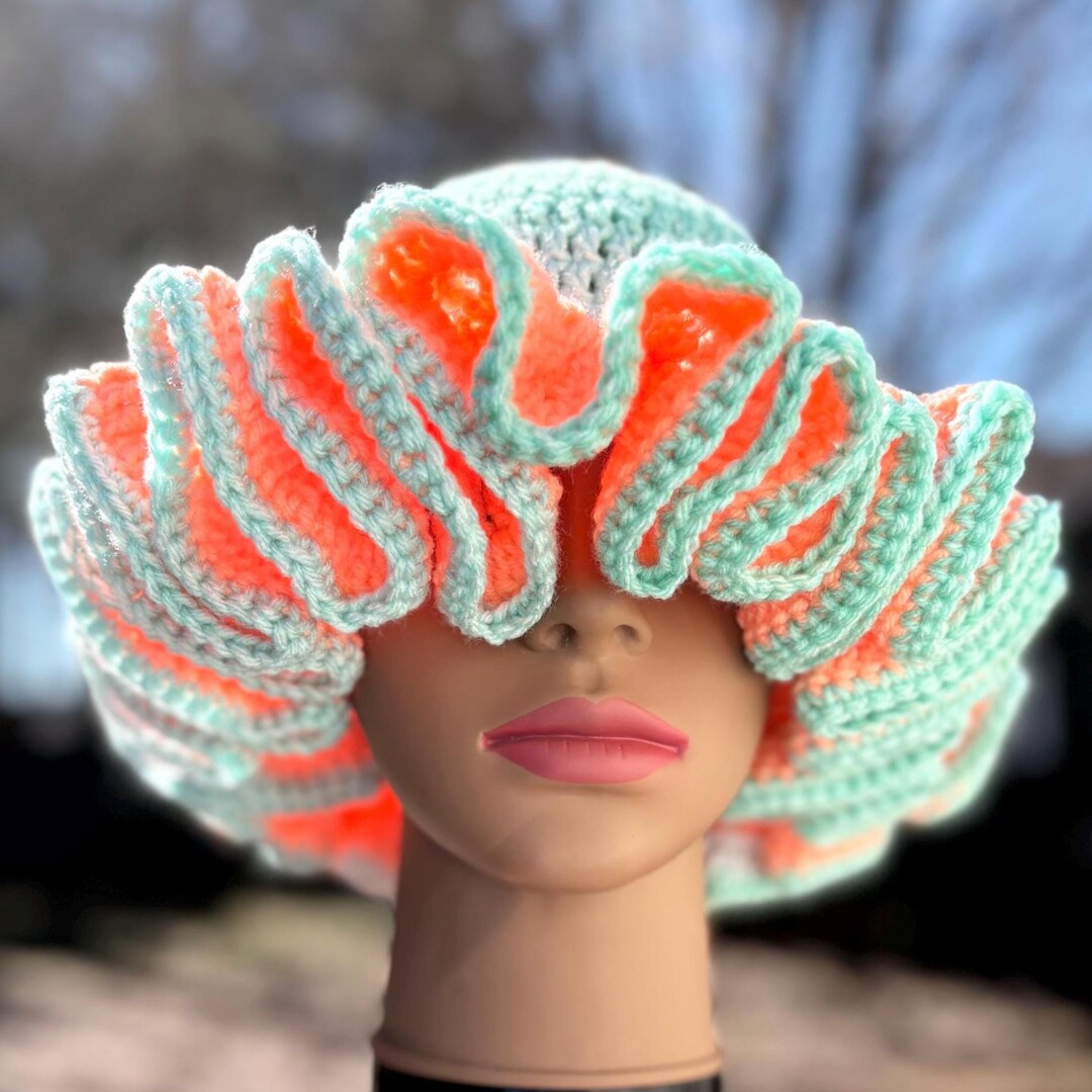 RTS Crochet Ruffle Hats - Etsy