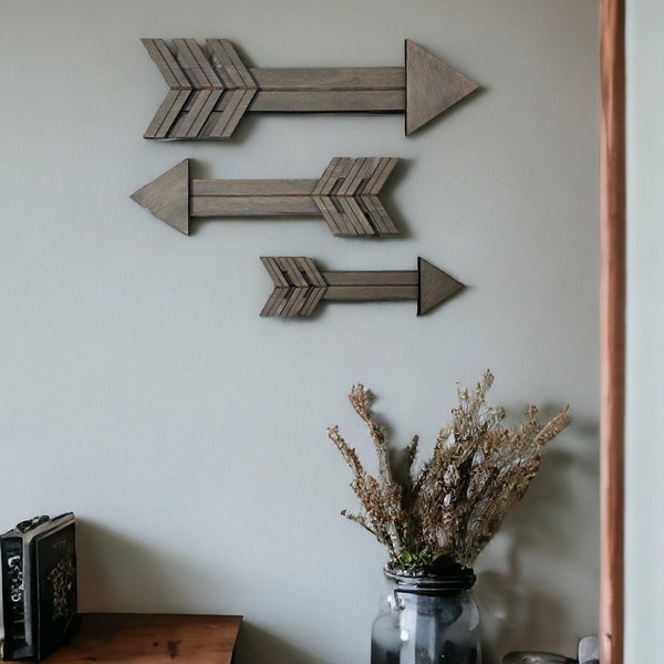 Wooden Arrow Sign Set, Vintage Arrows, Wood Arrow Wall Art, Rustic/Farmhouse Wall Decor, Farmhouse Style, Vintage Signs, Boho/Country Decor