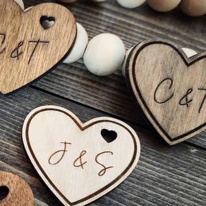 Wooden Heart Inital Wedding Table Confetti, Wedding Table Scatter, Rustic Wedding Decor,Wood Wedding Confetti,Love & Hearts,Valentines Decor