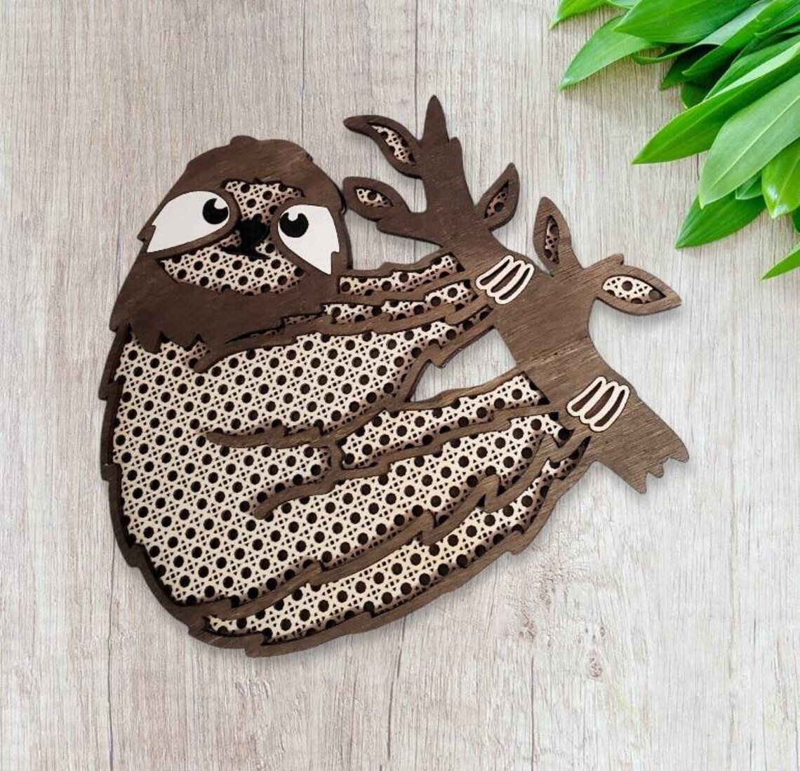 Sloth Cane Wicker Boho Sloth, Cane Rattan Animals, Rattan Nursery Decor, Boho ...