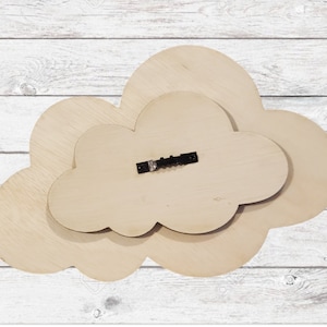 Baby Nursery Clouds, Wooden Cloud Sign Set, Nursery Cloud Signs, Modern Baby Room Wall Decor, Wall Clouds, Nursery Wall Art, Nursery Accents image 6