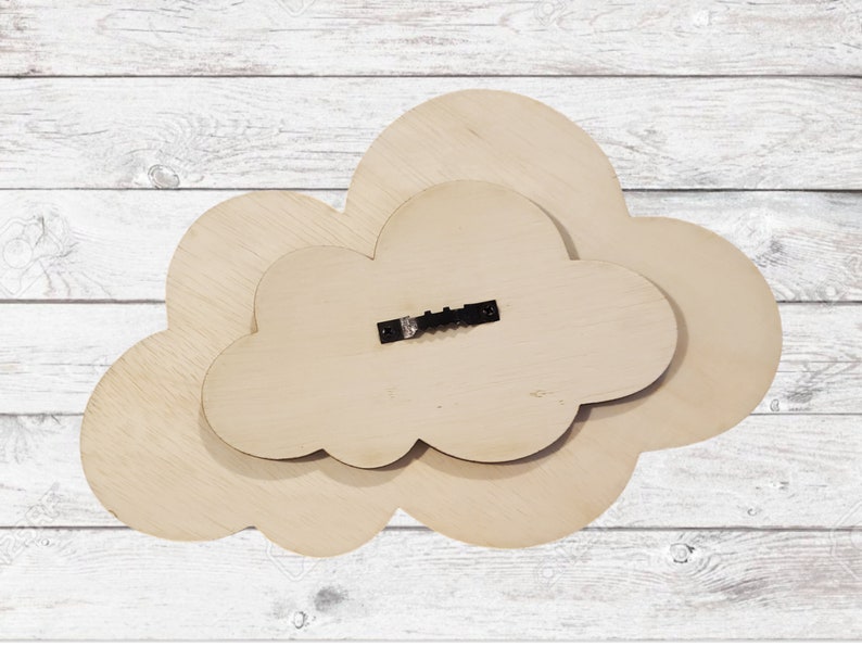 Baby Nursery Clouds, Wooden Cloud Sign Set, Nursery Cloud Signs, Modern Baby Room Wall Decor, Wall Clouds, Nursery Wall Art, Nursery Accents image 6