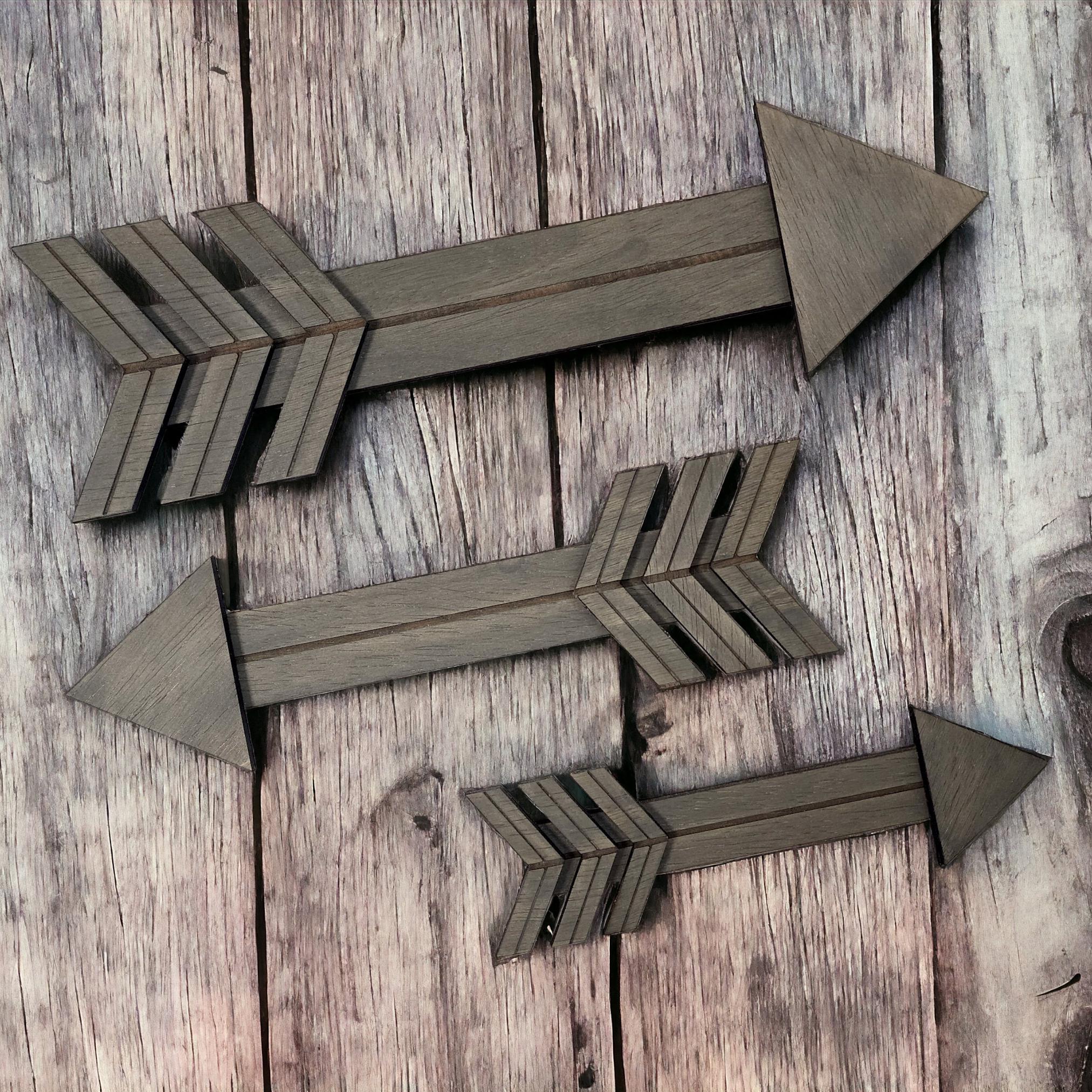Wooden Arrow Sign Set, Vintage Arrows, Rustic Wall Art, Wood Arrow