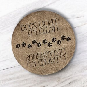 Clean Dirty Rotating Dishwasher Magnet, Personalized Dog Magnet, Kitchen Decor, Kitchen Organizing Label, Modern Rustic Boho, Laser Cut Wood