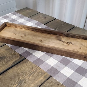 Decorative Handmade Wooden Tray, Large Wood Serving Tray, Farmhouse Home Decor, Table Tray Centerpiece, Rustic Farmhouse Wedding Table Decor