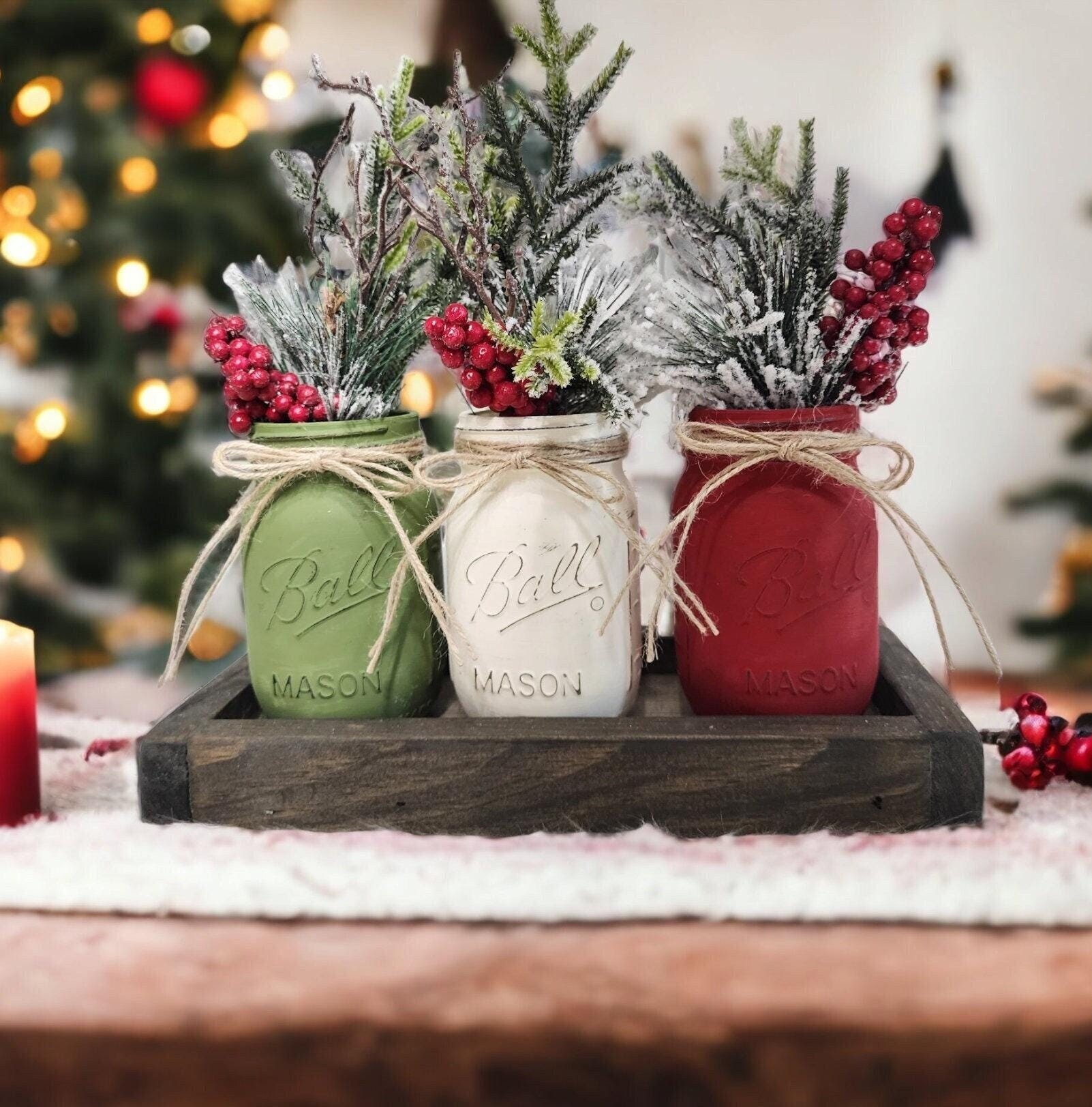 Winter Table Centerpiece, Pine \u0026 Berries, Christmas Home Decor, Holiday  Flower Arrangements, Mason Jar Centerpiece, Christmas Seasonal Decor - Etsy, image size:1602x1623