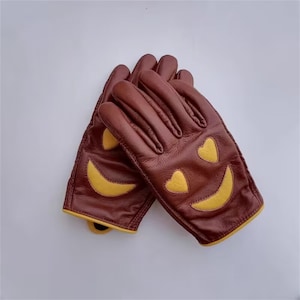 Smiling Face Lucky Gloves, cycling gloves made of high-quality pure cowhide