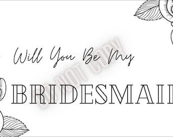 Will You Be My Bridesmaid card