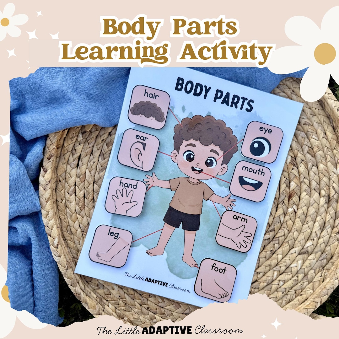 Body Parts Matching Activity for Boys | Preschool Anatomy Learning ...