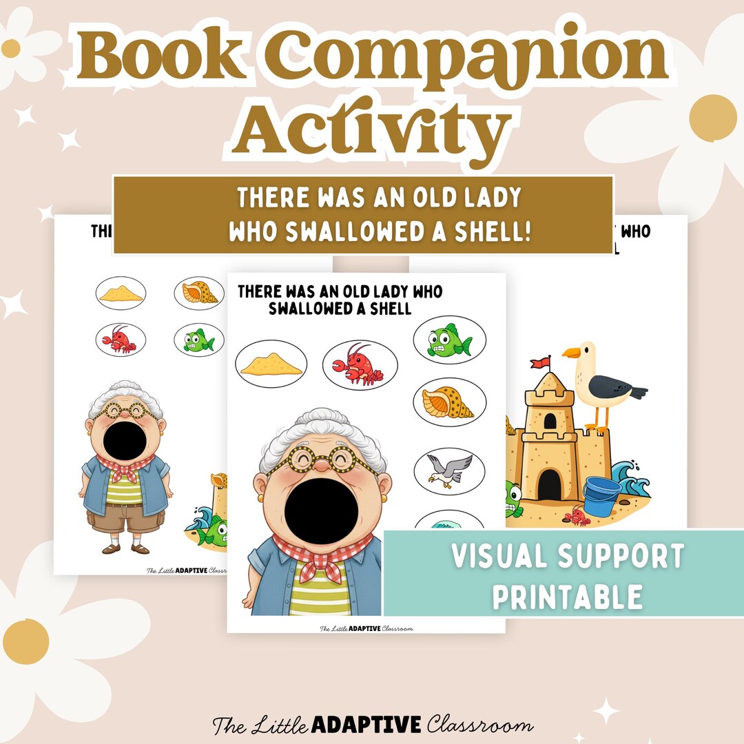 Feed the Old Lady Game: Shell Book Companion Activity (digital File) - Etsy