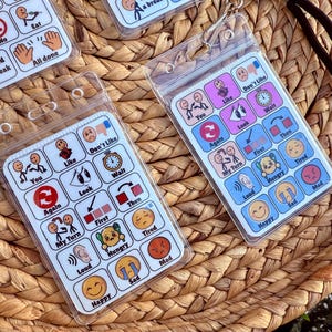 Mini AAC Core Board With Lanyard | Nonverbal Communication Tool - Etsy