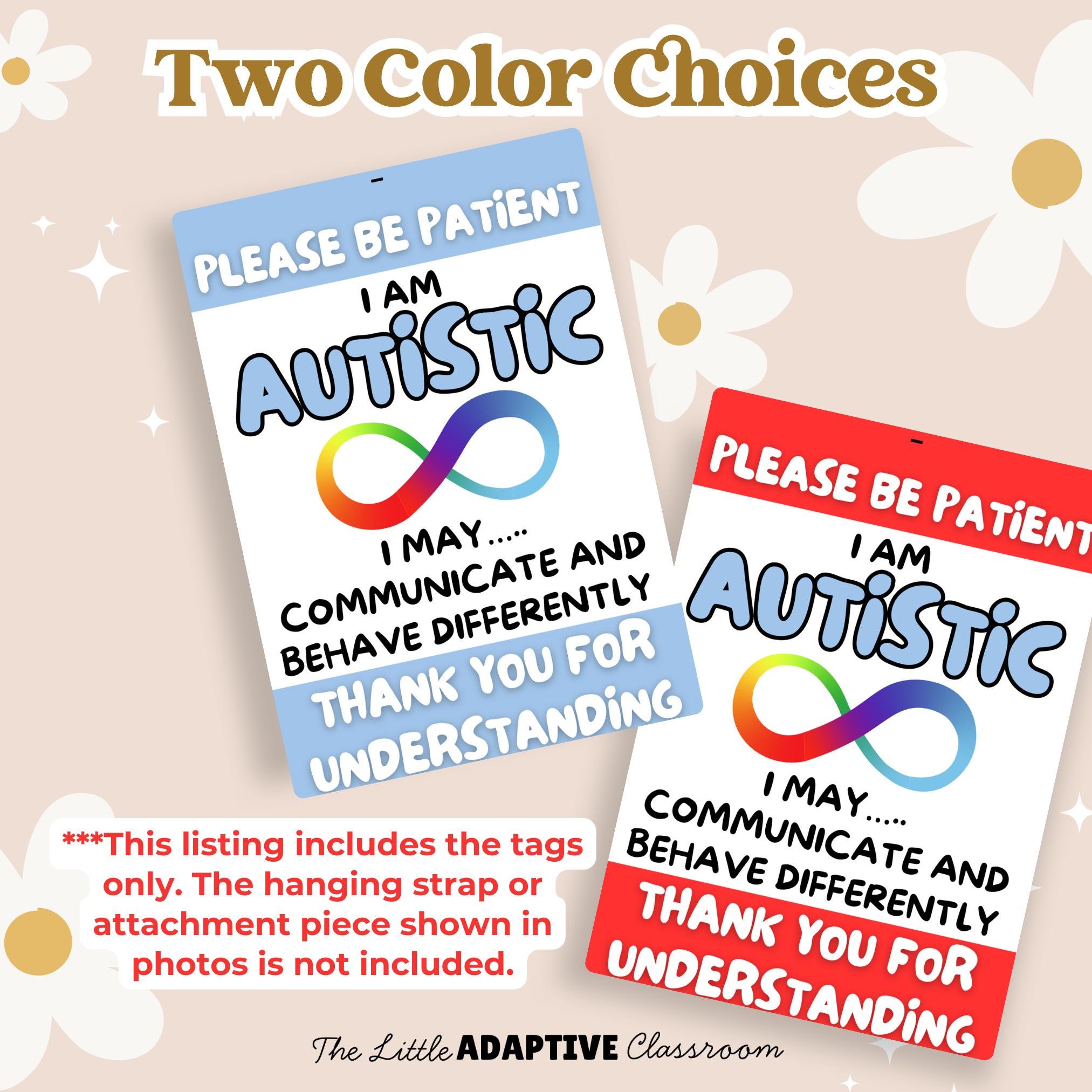 Autism Awareness Sign Tag | Stroller and Backpack Sign | Please Be ...