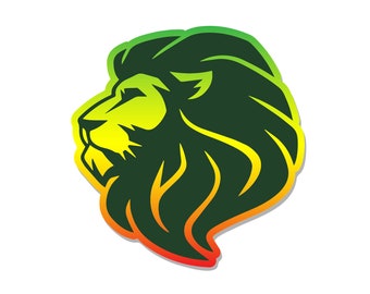 Rasta Reggae Lion Sticker Set