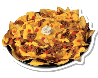 Food Nachos Sticker Set