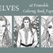 ELVES || 16 Printable Coloring Book Pages - Etsy
