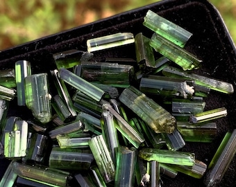 Raw Green Tourmaline , Rough Tourmaline Gemstone , Tourmaline Crystal ,  5-10MM Approx , For Jewelry Making