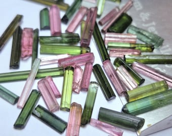 Natural Raw Multi Tourmaline Pencil , Spectrum of Healing Crystal , Vibrant Rough  Tourmaline , 5-10 MM Approx