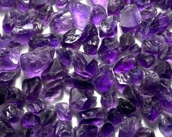 Roher Amethyststein, natürlicher Amethystedelstein, purpurroter heilender Kristall, afrikanischer Amethyst Februar Birthstone 7-10 MM ungefähr für Schmuck Ma