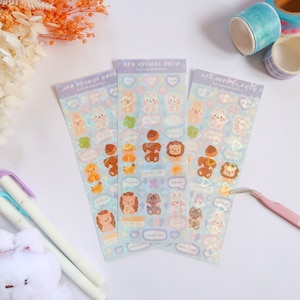 Sepgu Animals Deco Sticker Sheet | kpop boy group - polco - journal - planner | helenadoodles