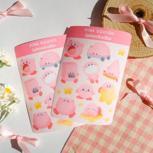 Pink Squish Sticker Sheet | blind box figure - journal - planner - deco | helenadoodles