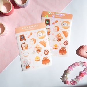 Cozy Bakery Sticker Sheet | bread - journal - planner - deco | helenadoodles