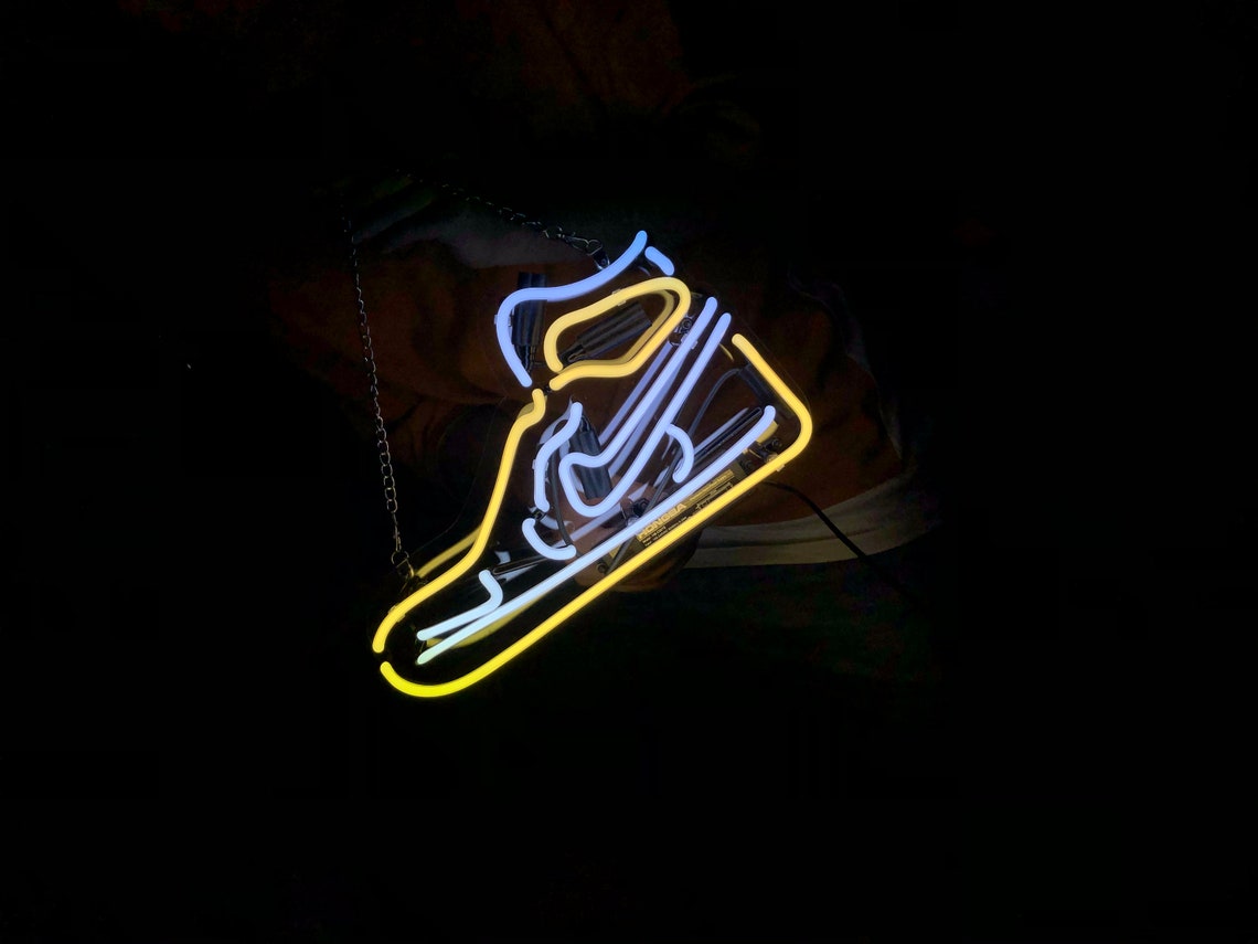 Air Jordan 1 Neon Light Glass Neon Sign Custom Nike Sneaker | Etsy
