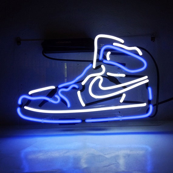 Air Jordan 1 Neon Light chicago Glass Neon Sign Custom Nike | Etsy