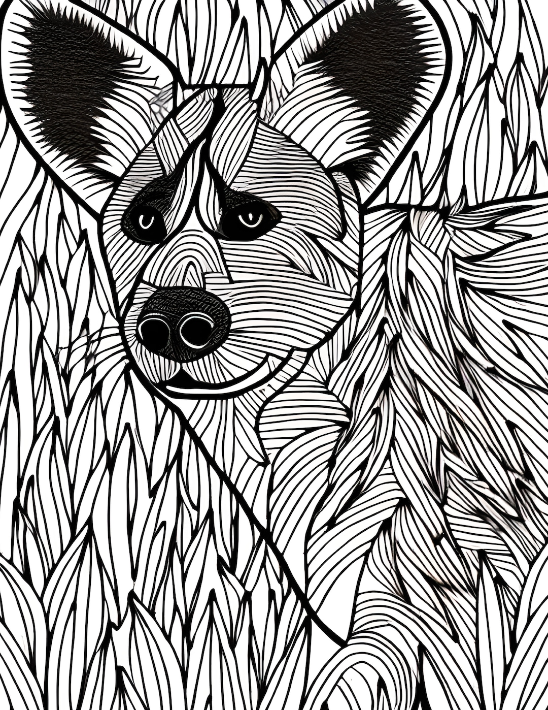 African Wild Dog Coloring Page - Il 1080xN.4650533188 9r9k 
