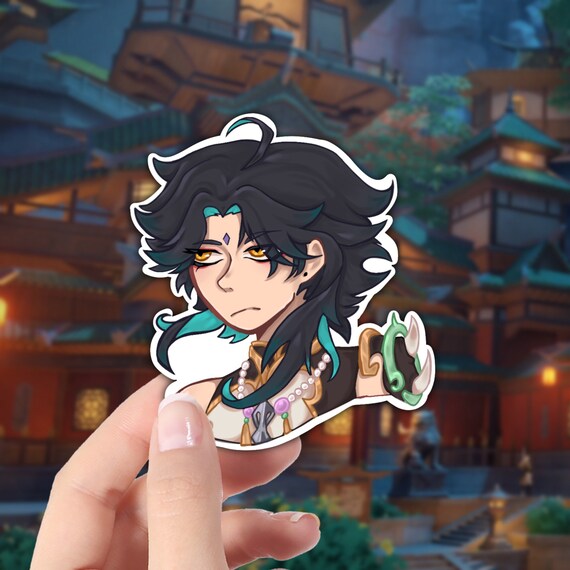 Genshin Sticker Xiao Sticker Original Artwork Vinyl Etsy