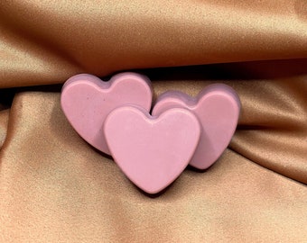 Heart Shaped Rose Geranium Goat's Milk Soap Bars | Rose Heart Soap | Valentine's Day Heart Soap | Sustainable Handmade Heart Soap Bars
