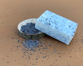 Lemon Poppy Seed Goat's Milk Soap | Bar Soap Handmade in Small Batches | Eco-Friendly Natural Hand Soap | Housewarming Gift | Cruelty Free