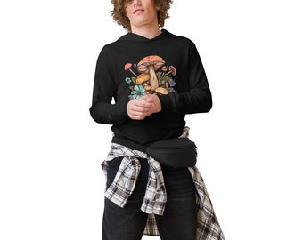 Bluza z kapturem Mystic Mushrooms Prezent dla niej Estetyczna bluza z kapturem Prezent dla niego Bluza z kapturem unisex z długim rękawem i okrągłym dekoltem Modny projekt graficzny