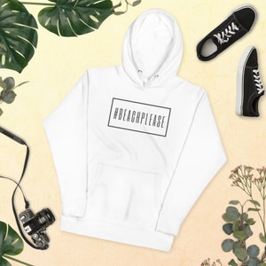 Beach Lover&#39;s Soft Unisex Hoodie Beach Please Long Sleeve Hoodie for Women Oversized Hoodie Gift for Her Trendy Hoodies Gift for Him