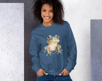 Frogs Sweatshirt Animal Lover Gift Funny Sweatshirt Frog Lover Gift Unisex Long Sleeve Aesthetic Sweatshirt Gift for Her Trendy Sweatshirt