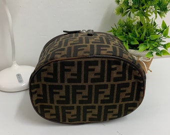 Fendi Women's Zucca FF Print Cosmetic Bag - Brown Cosmetic Bags,  Accessories - FEN293451